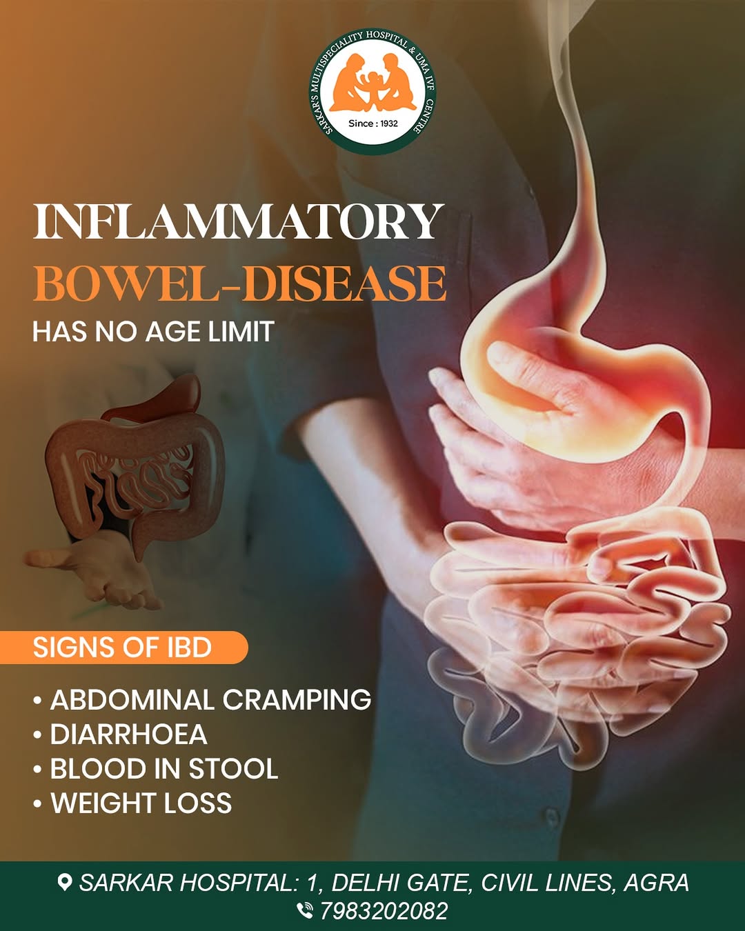 Inflammatory Bowel Disease has no age limit ~ kids, adults, and seniors can all experience its i